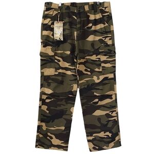 AOWOFS Fleece Lined Camouflage Cargo Pants Men's 40x30